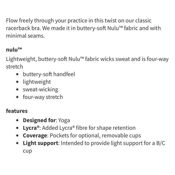 Lululemon Flow Y nulu sports bra Mini Heathered Herringbone Black white gray - Picture 8 of 8